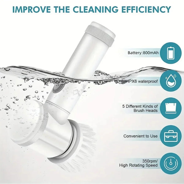 Effortless Spin Cleaning Brush